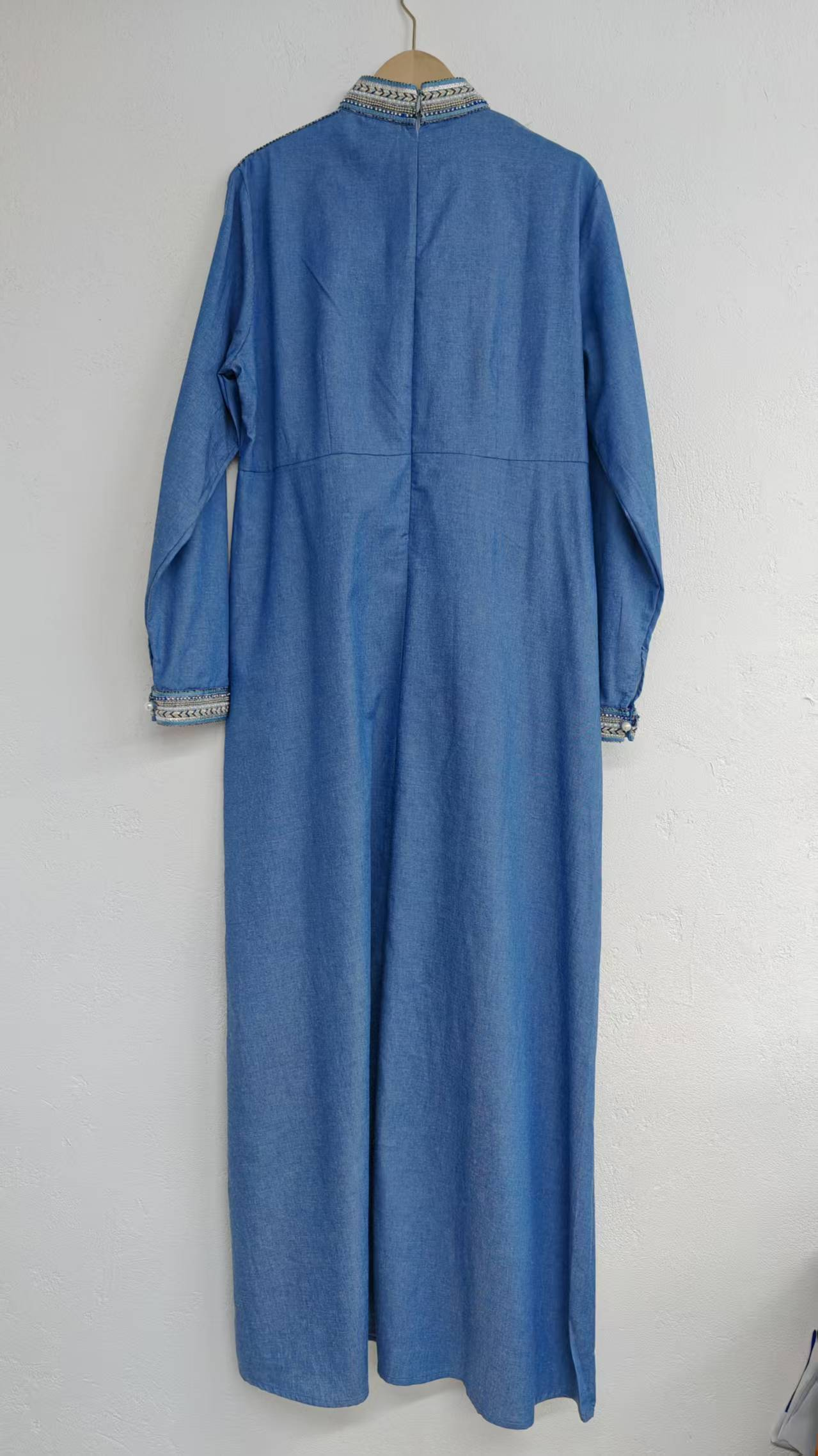 Long-sleeved denim dress