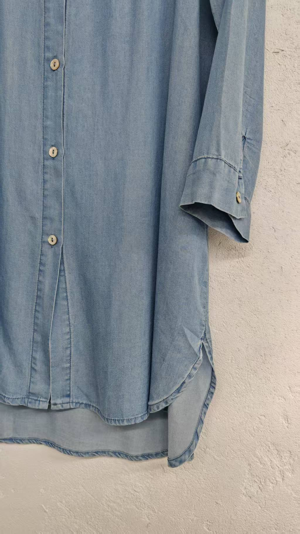 Long-sleeved denim dress