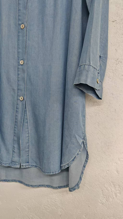 Long-sleeved denim dress