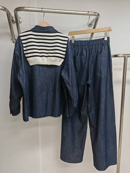 Two-piece set +shawl